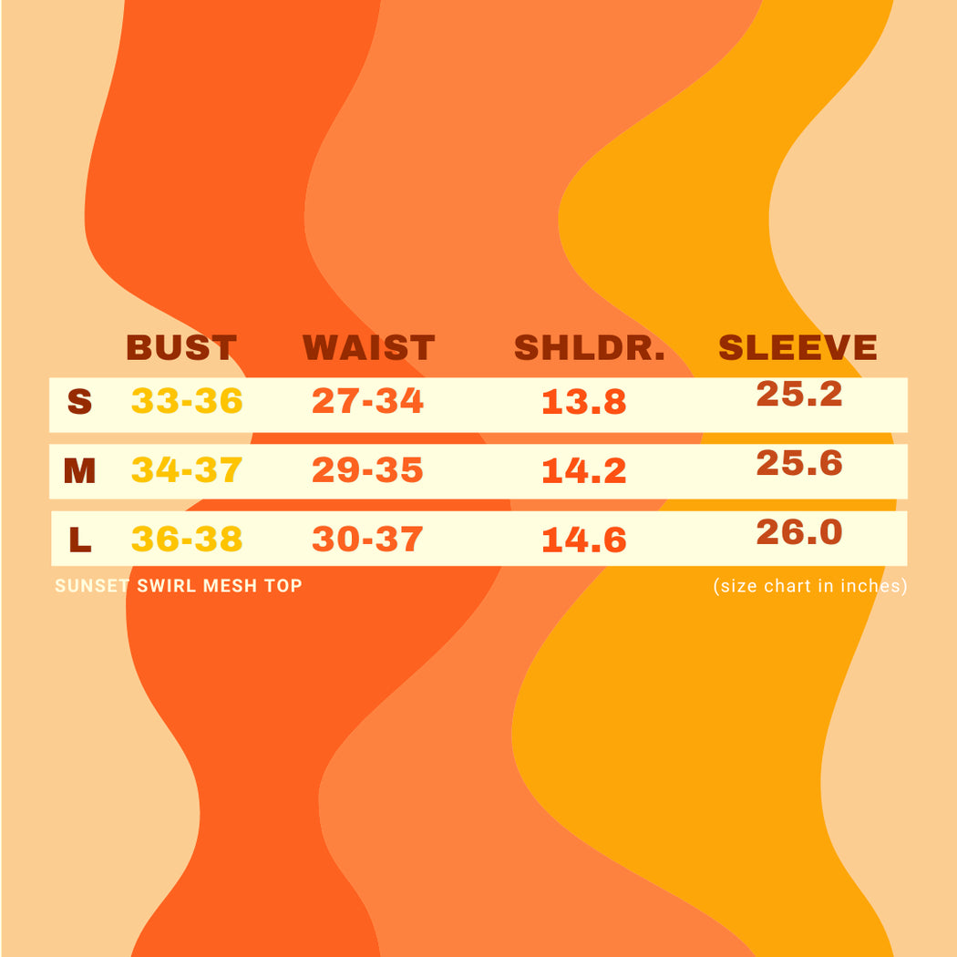Sunset Swirl Mesh Top