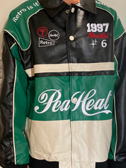 Black Green Biker Jacket