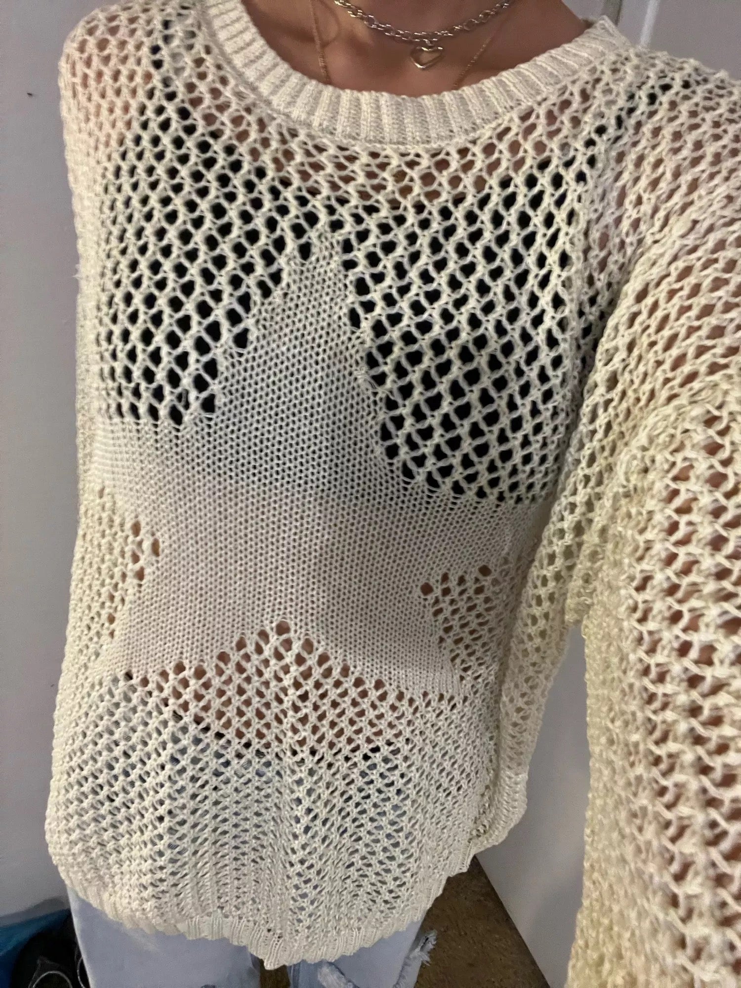 Star Hollow Net Shirt
