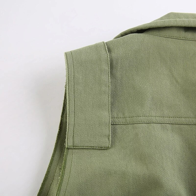 Green Zip-up Vest