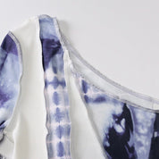 Aliah one-shoulder Patchwork Top