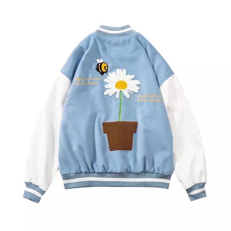 m soft Baseball Bee Flower Jacket