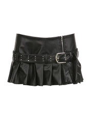 Hailey Black Belt Skirt