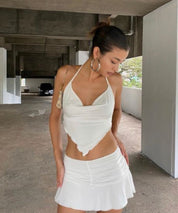 Amara backless top and skirt set