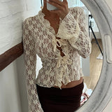 lace tie up top