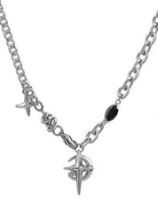 Silver Pendant Chain Y2K Grunge Jewelry