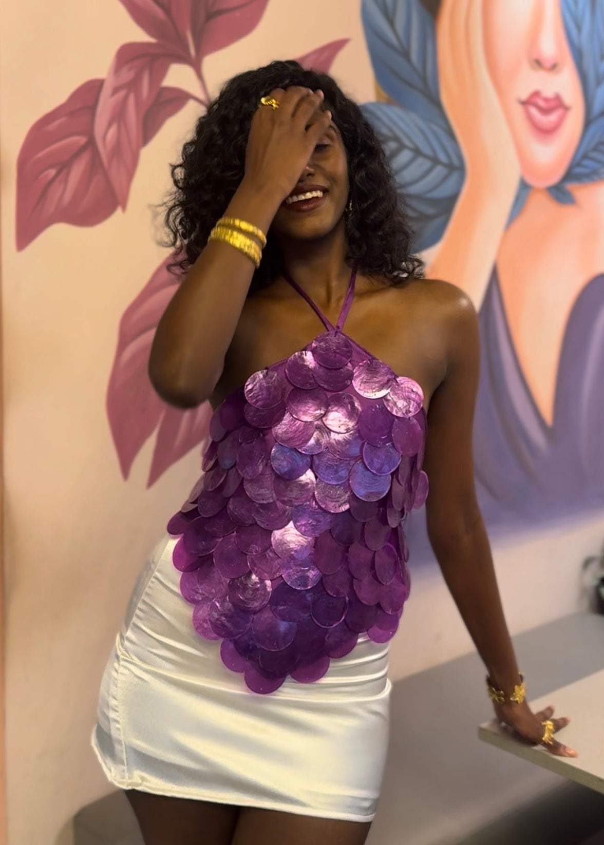 Jenny Han Purple Shell Top