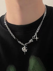 Silver Pendant Chain Y2K Grunge Jewelry