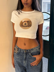 Leopard 9 Ball Baby Tee