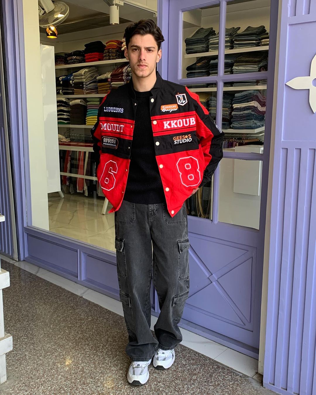 Black Red 2 Way Jacket
