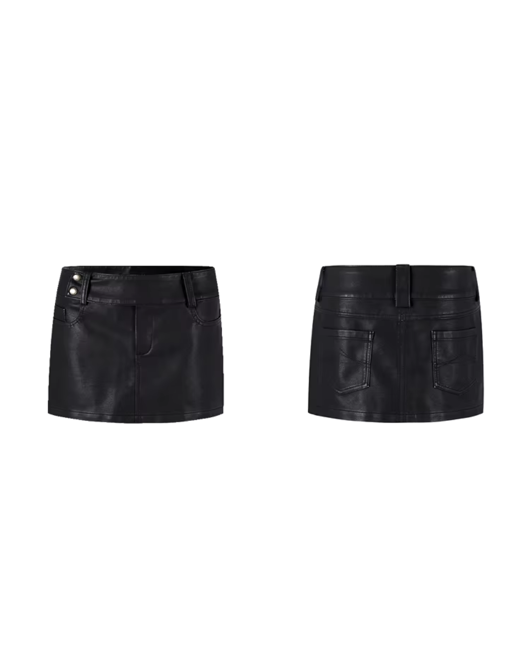 Lautaro Black Leather Mini Skirt