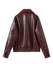 Burgundy Motor-Bike Jacket