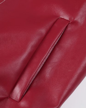 Retro Red PU Leather Jacket