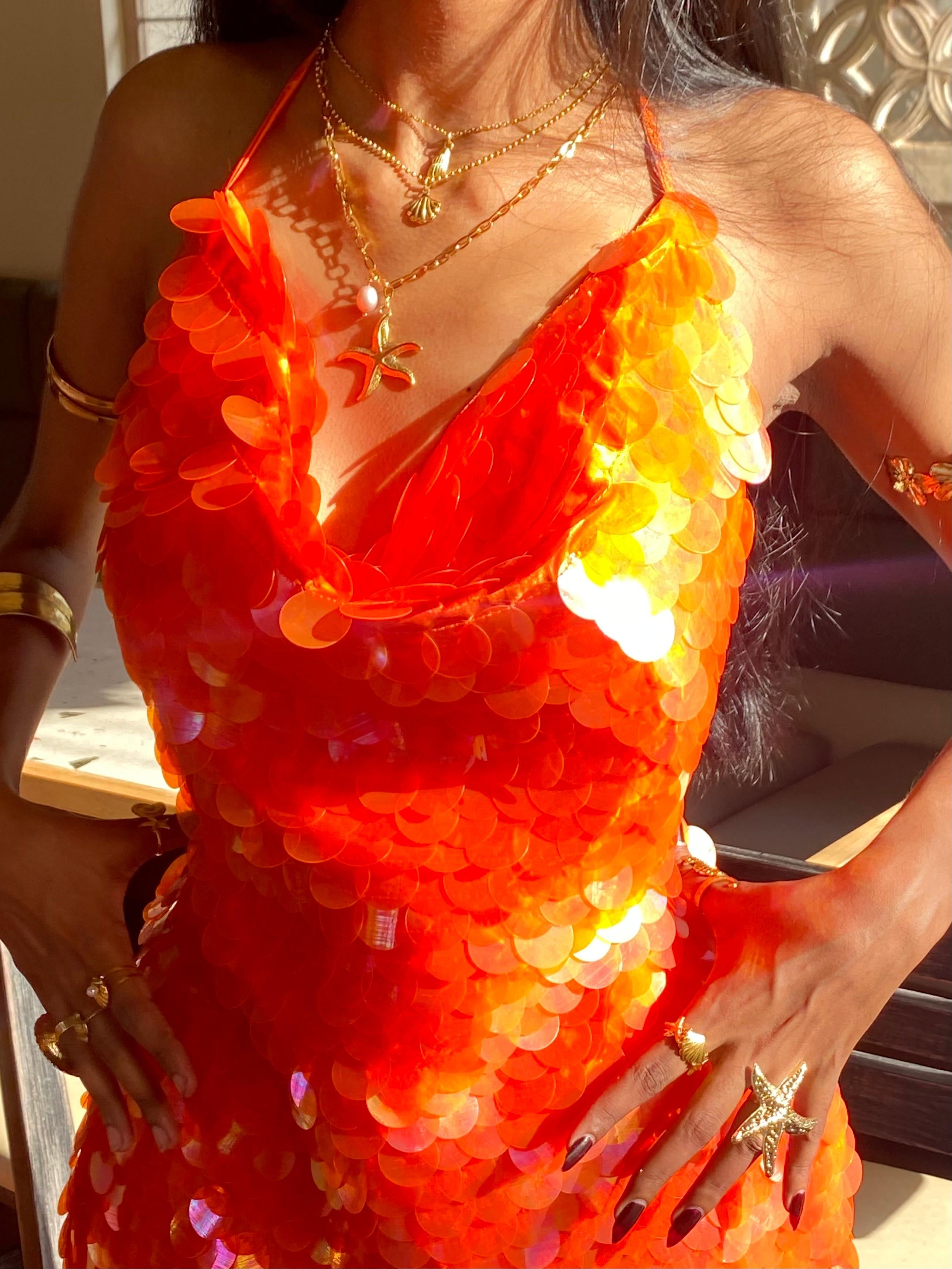 Maria Backless Sequin dress