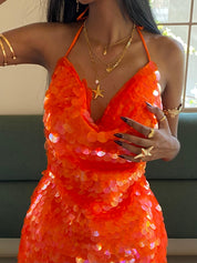 Maria Backless Sequin dress