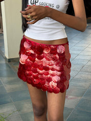 Rockstar GF Red Shell Skirt