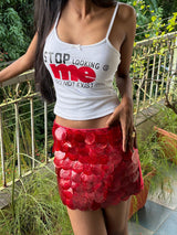 Rockstar GF Red Shell Skirt