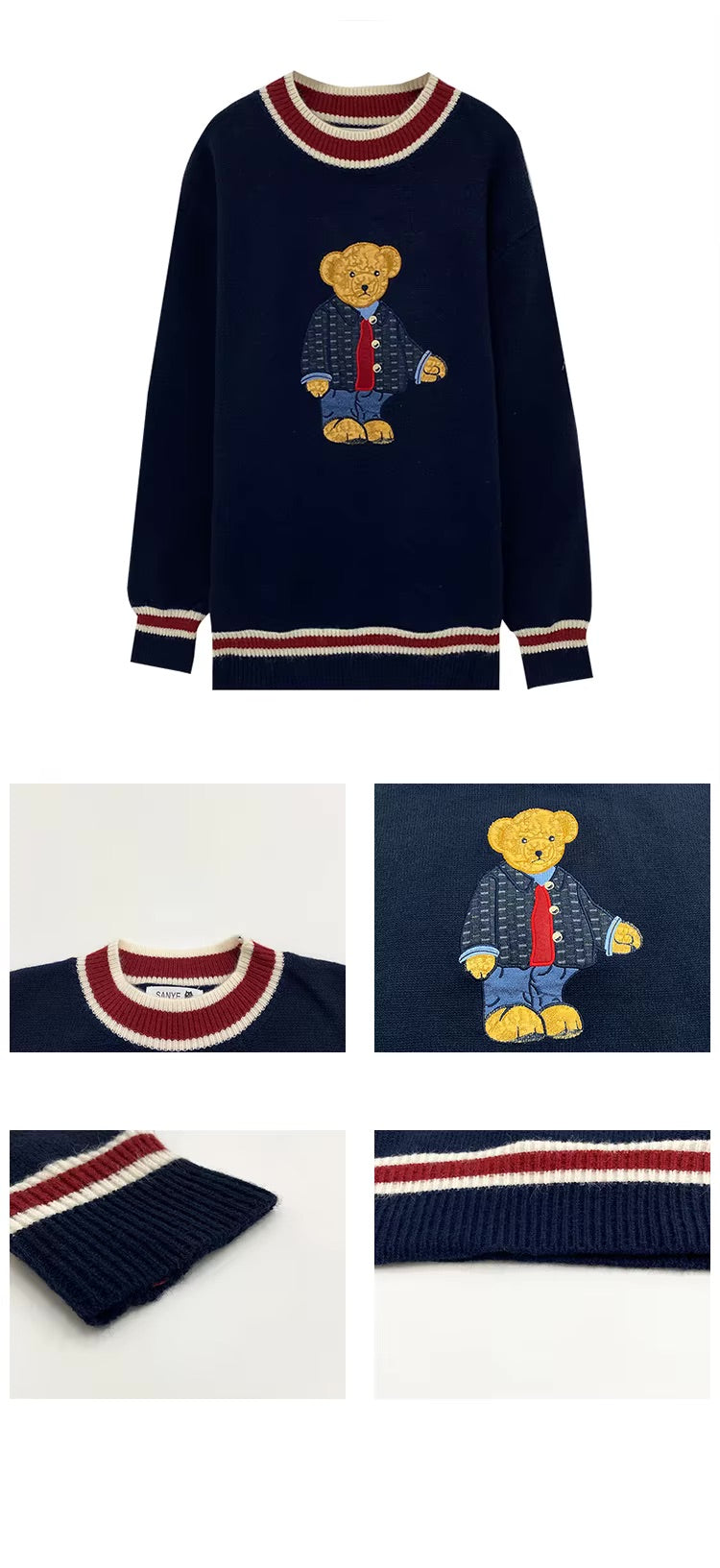 Navy Teddy Pullover