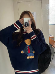 Navy Teddy Pullover