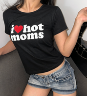 I Love Hot Moms Baby Tee