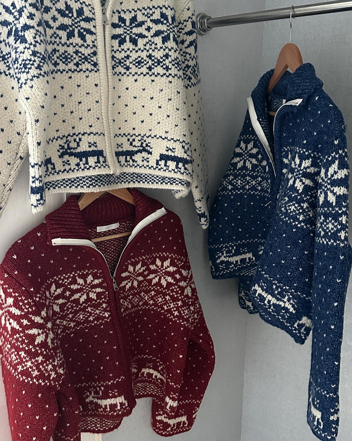 Snow Half High Knit Zip Up Cardigan