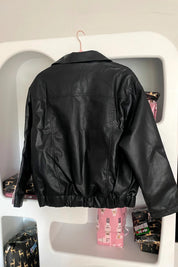 Ribbon Leather Jacket