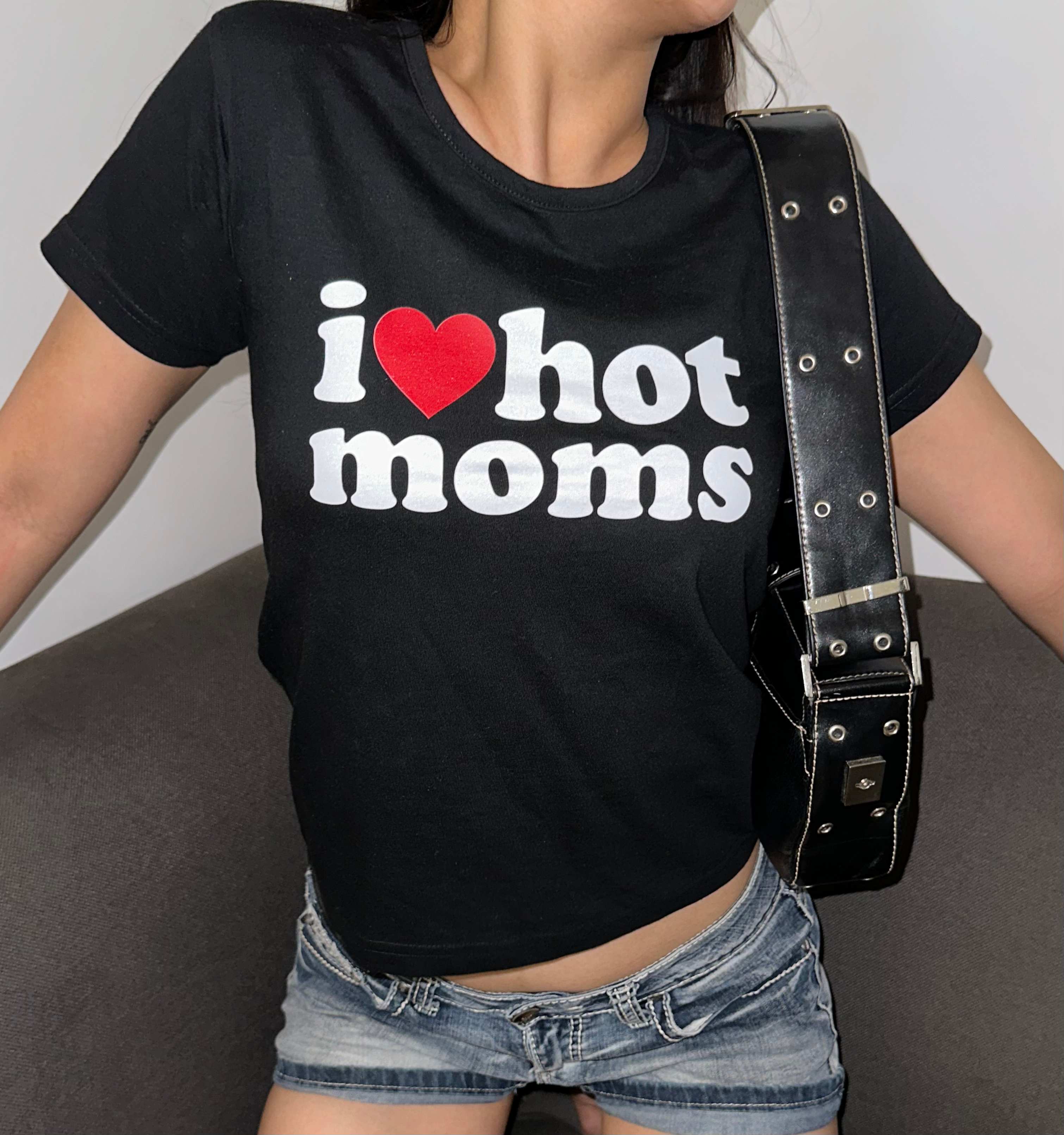 I Love Hot Moms Baby Tee