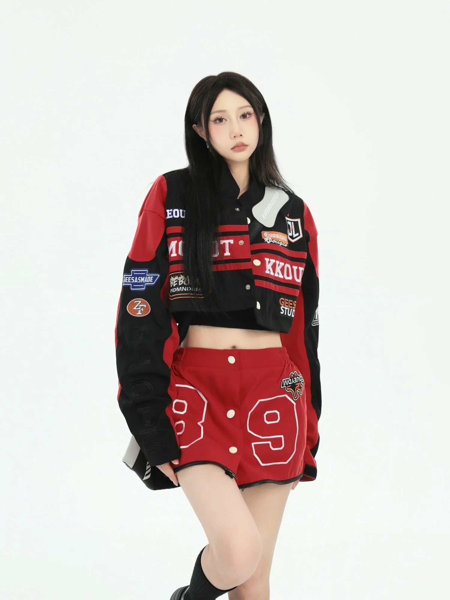 Black Red 2 Way Jacket