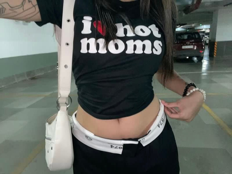 I Love Hot Moms Baby Tee