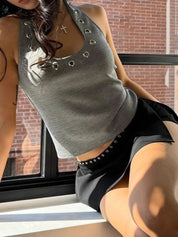Metal Halter Top
