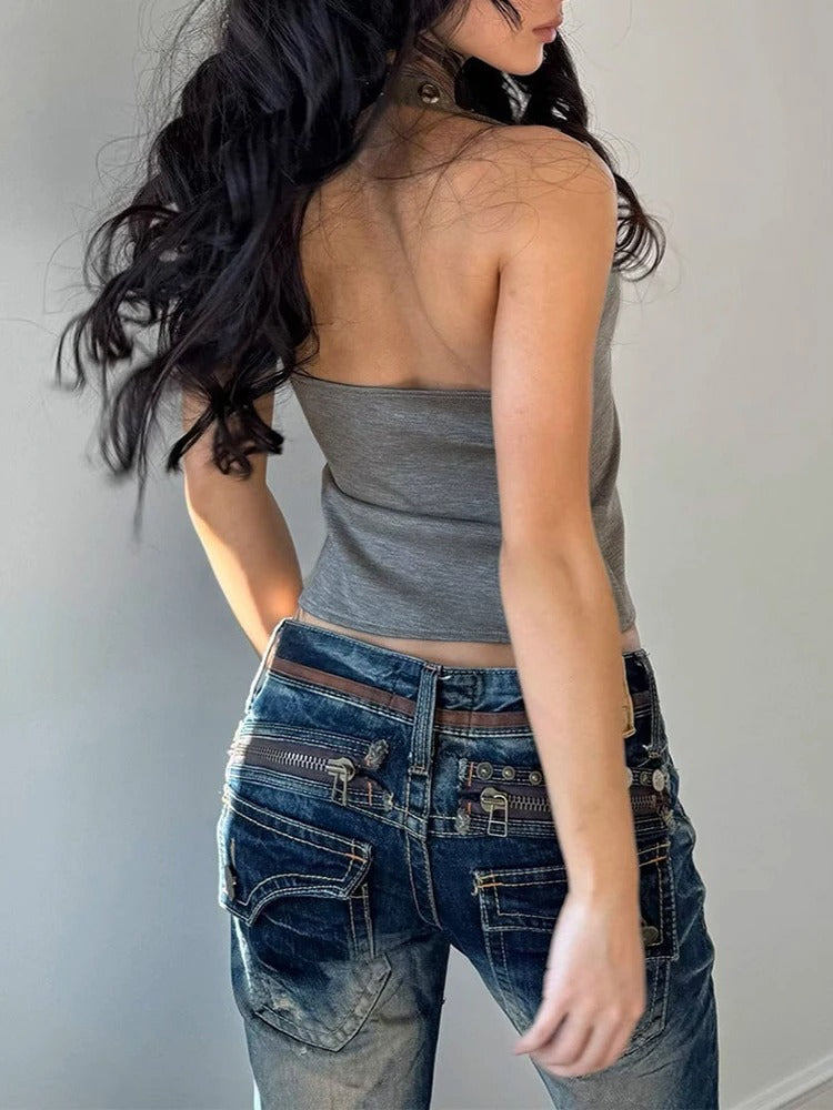 Metal Halter Top