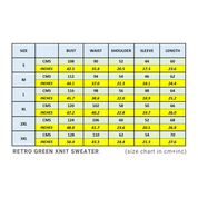 Y2K Retro Mint Green Knit Sweater
