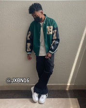 Green Tiktok Bone Jacket :  (version b)