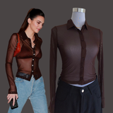 Kendall Mesh Long Sleeve Top
