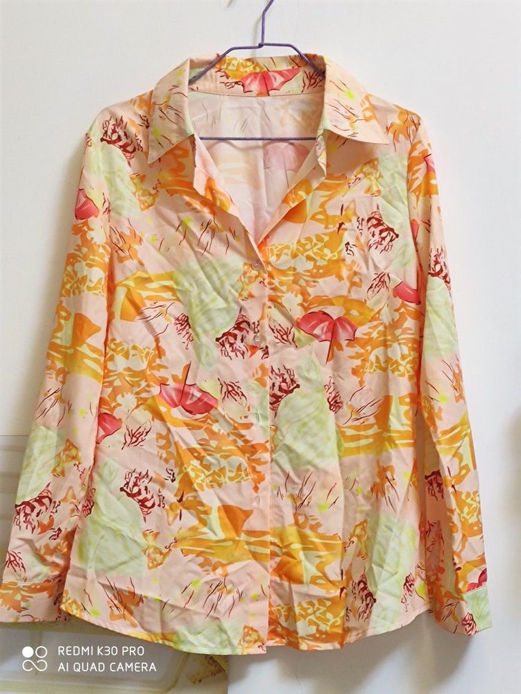 Orange Summer Oversize Shirt