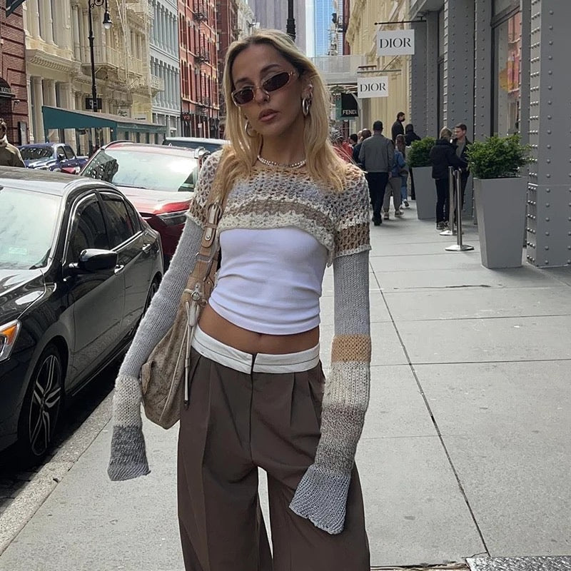 Kenny Cropped Crochet Top