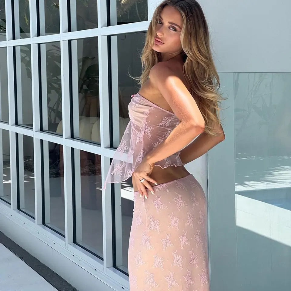 Pink Lace 2 pcs set