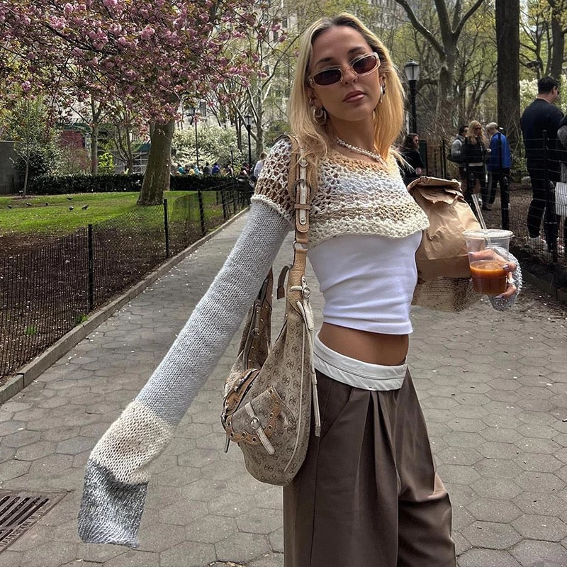Kenny Cropped Crochet Top