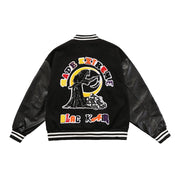 Reaper Leather Varsity Jacket
